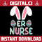Cute Easter ER Nurse RN Bunny Ears Happy Easter Eggs Easter Day Png, Happy Easter Day Sublimation Design.jpg