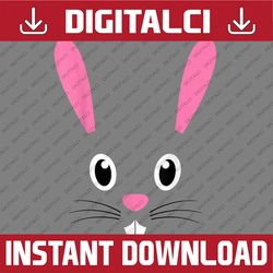 Cute Little Bunny Face Funny Easter Day Easter Day Png, Happy Easter Day Sublimation Design180