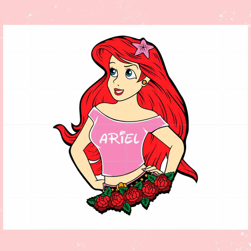 Ariel Disney Princess SVG The Little Mermaid Graphic Design Cutting File.jpg