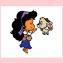 baby esmeralda princess svg the hunchback of notre dame cutting file,disney svg, mickey mouse,princess, movie
