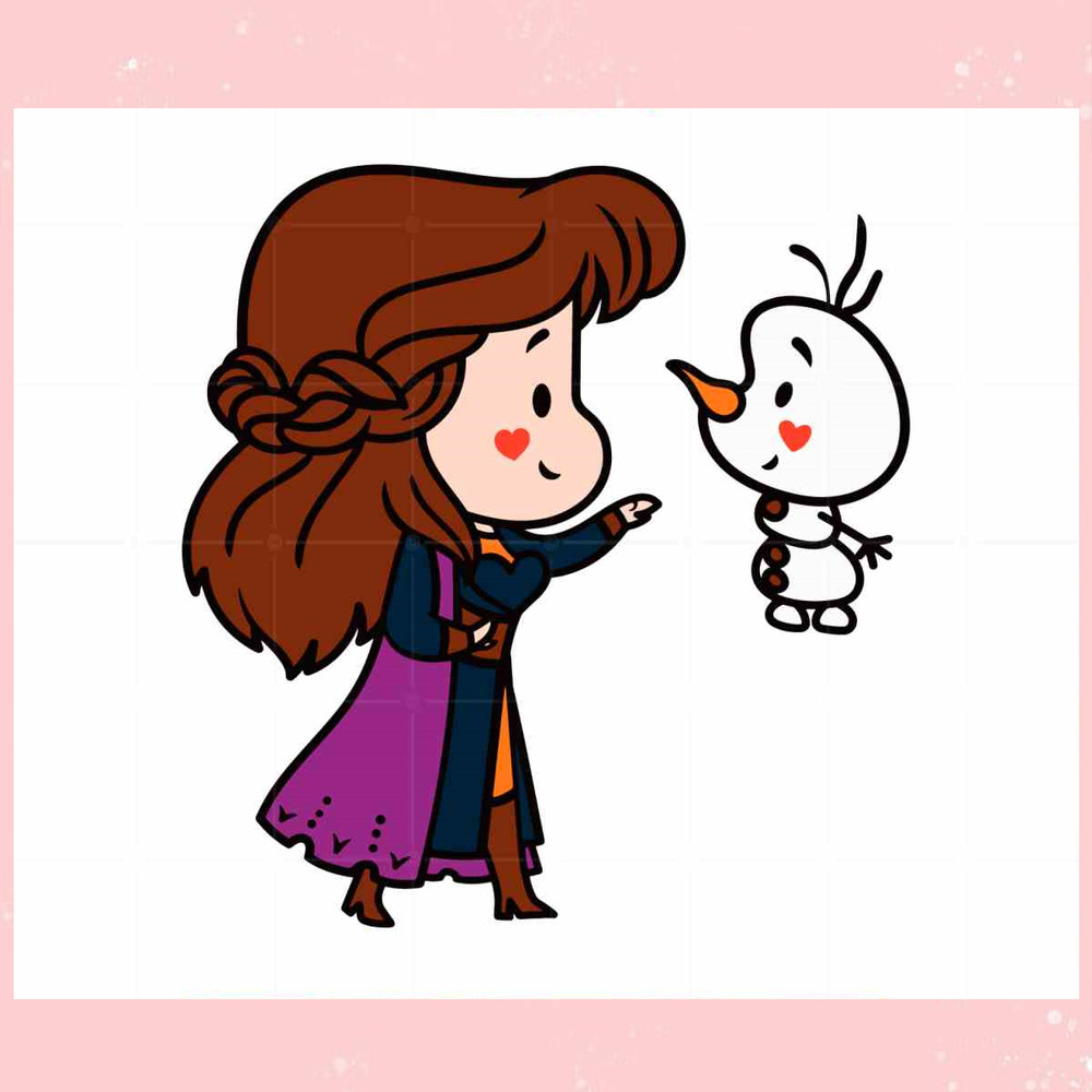 Chibi Anna Disney Princess SVG Best Graphic Design Cutting File.jpg