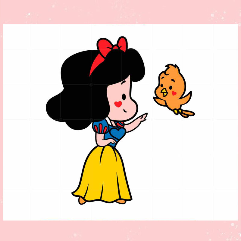 Chibi Snow White SVG Disney Princess Graphic Design Cutting File.jpg