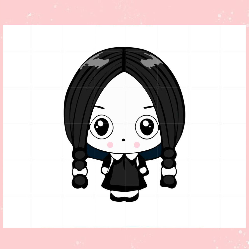 Chibi Wednesday Addams Svg Files For Cricut Sublimation Files.jpg