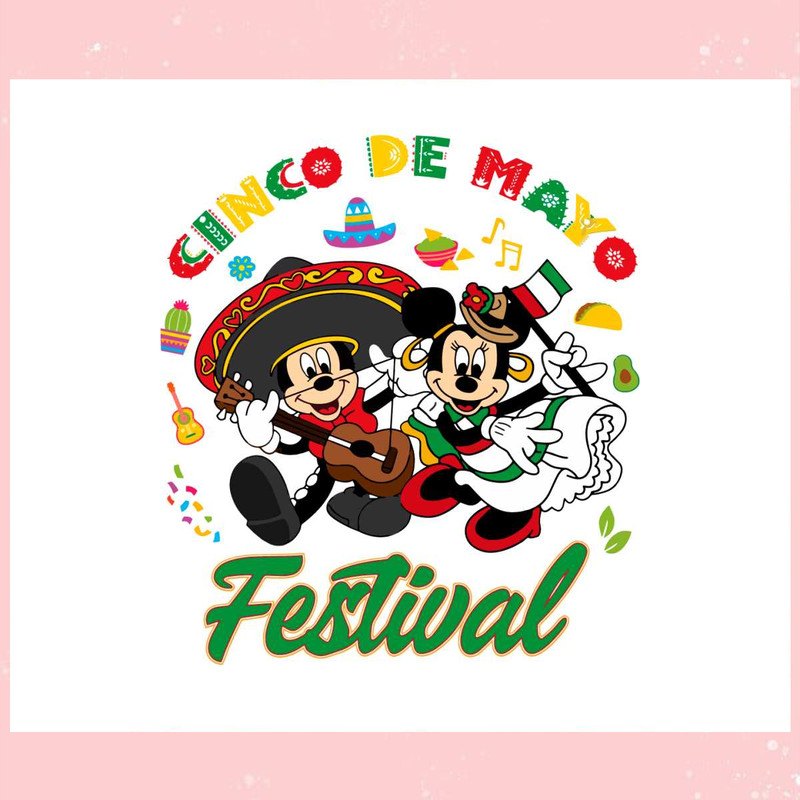 Cinco De Mayo Festival Mickey And Minnie Disney Happy Conco De Mayo Svg.jpg