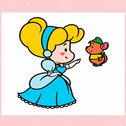 cinderella chibi disney princess svg best graphic design file,disney svg, mickey mouse,princess, movie