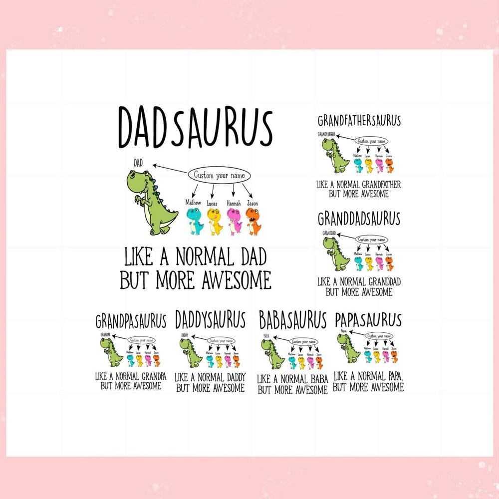Dadsaurus Like Normal Dad Svg Father's Day Bundle Files.jpg