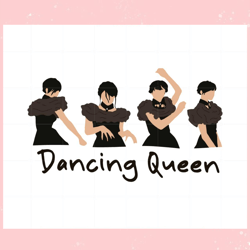dancing queen wednesday adams svg graphic designs files,disney svg, mickey mouse,princess, movie