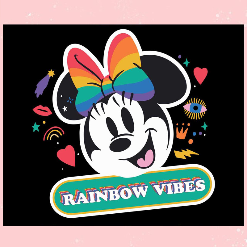 Disney Minnie Mouse Pride Rainbow Vibes SVG Cutting File.jpg