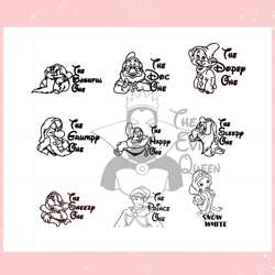 disney snow white movie seven dwarfs bundle svg cutting files,disney svg, mickey mouse,princess, movie