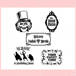 disney the haunted mansion bundle svg for cricut files,disney svg, mickey mouse,princess, movie