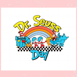 Dr Seuss Day Rainbow Happy Dr Seuss Day Svg Cutting Files,Disney svg, Mickey mouse,Princess, Movie