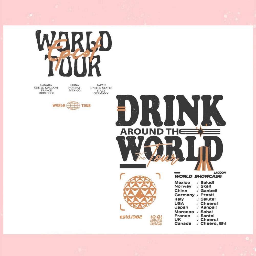 Epcot Drink Around The World Tour SVG Digital File.jpg