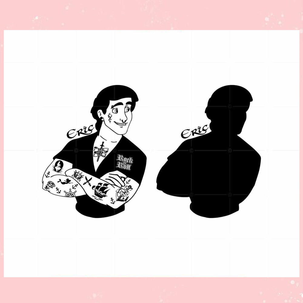 Eric Tattoo SVG Disney Character Gangster Designs Cutting Files.jpg