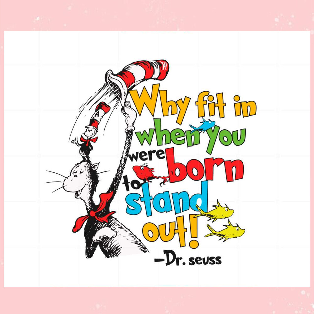 Funny Cat In The Hat Why Fit In When You Were Born Svg.jpg