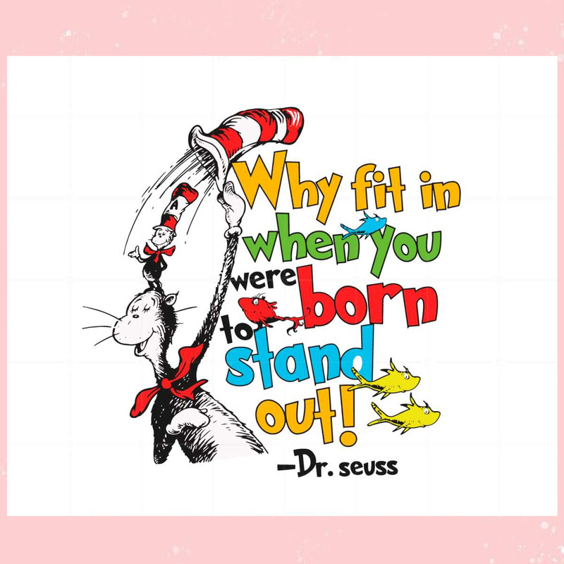 Funny Cat In The Hat Why Fit In When You Were Born Svg.jpg