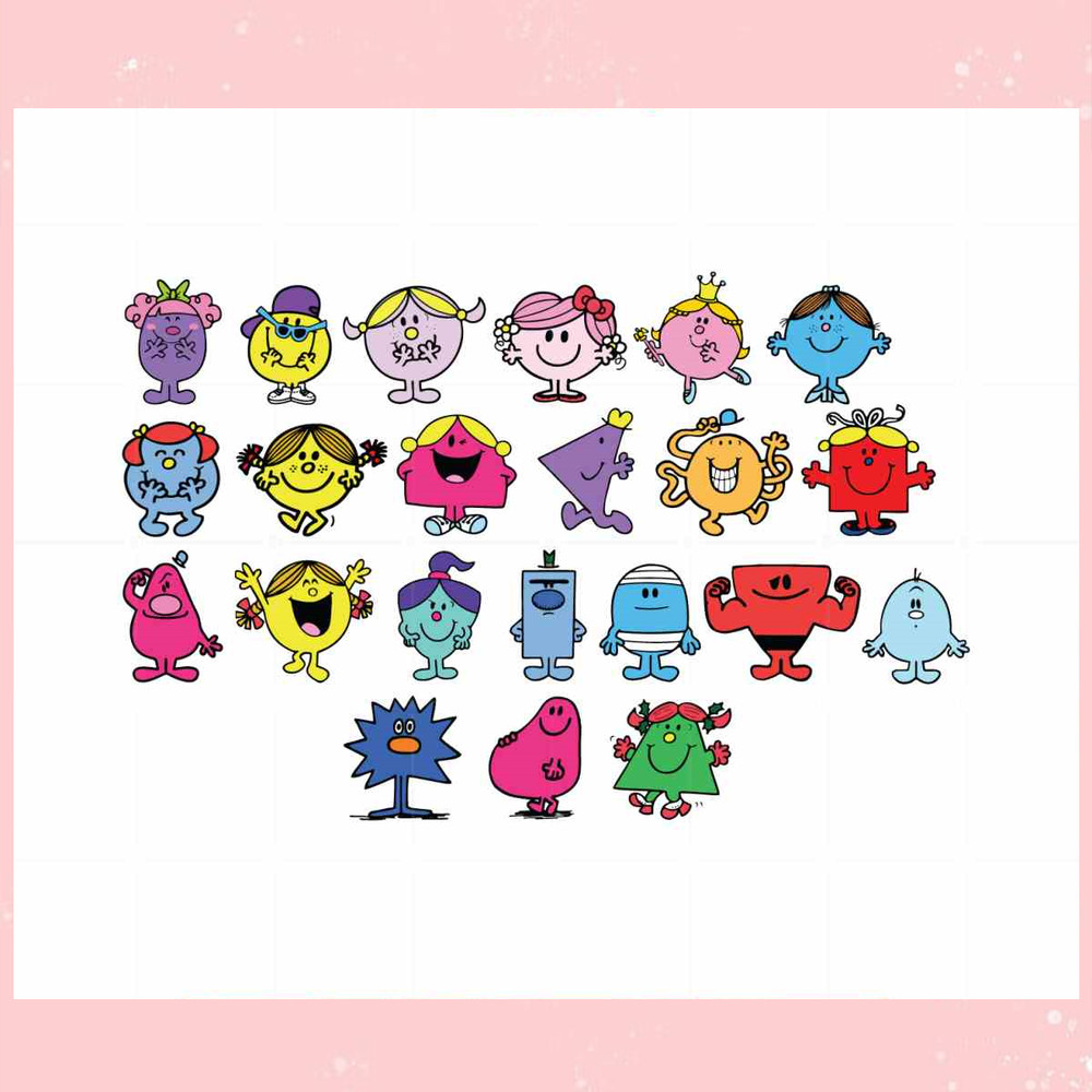 Funny Character Cartoon Bundle SVG Little Miss Cutting Digital Files.jpg