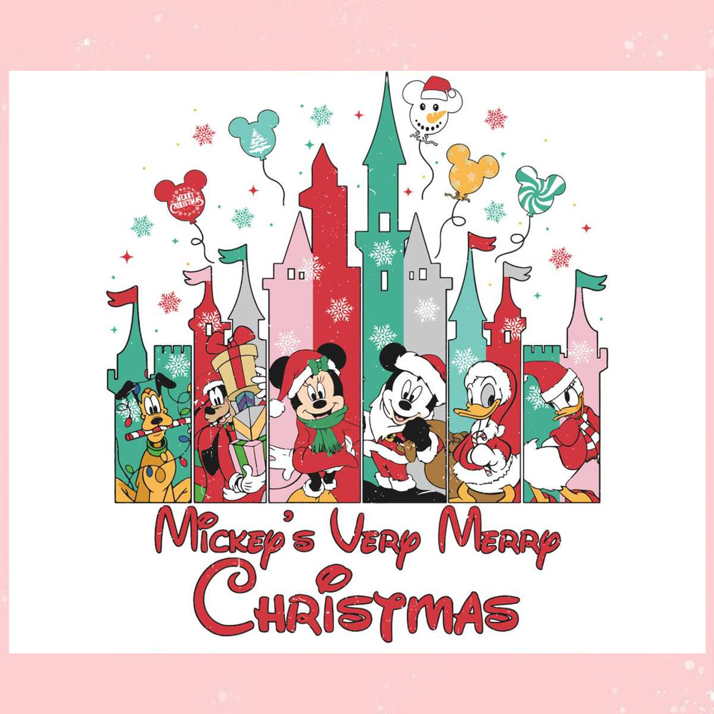 Funny Mickeys Very Merry Christmas SVG Graphic Design File.jpg
