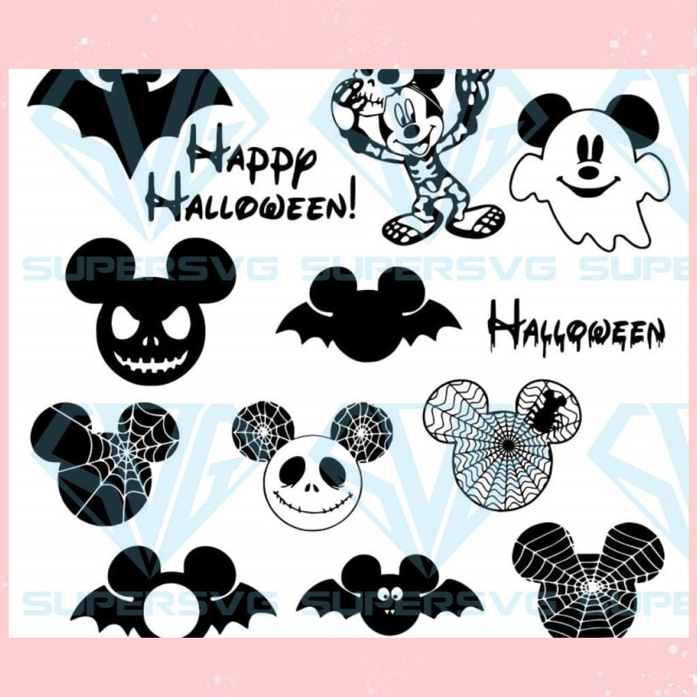 Halloween Face Mickey Mouse Bundle Mickey Mouse Svg Mickey Mouse Png.jpg