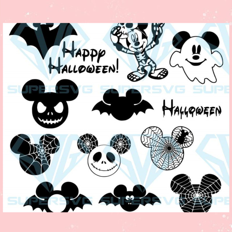 Halloween Face Mickey Mouse Bundle Mickey Mouse Svg Mickey Mouse Png.jpg