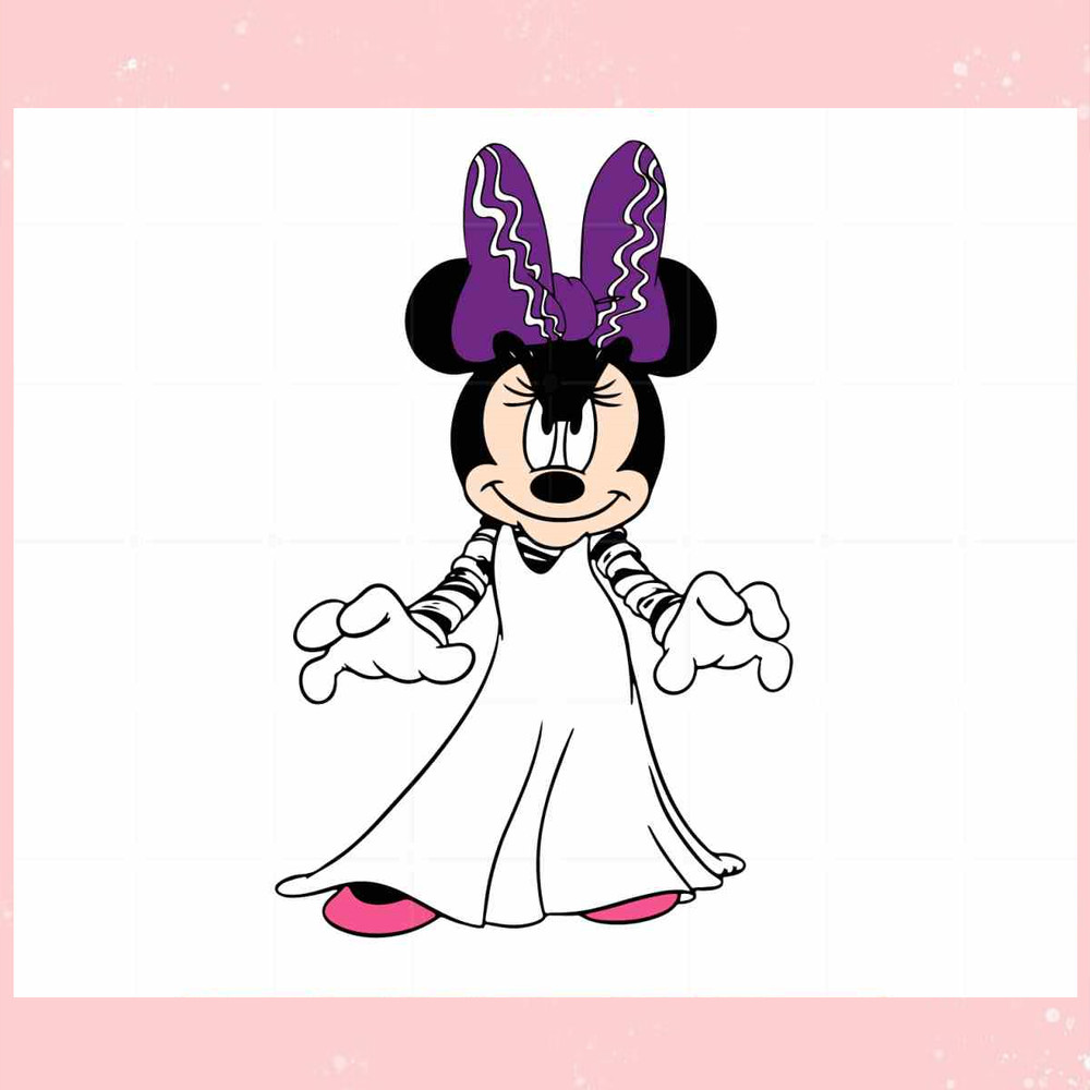 Halloween Minnie Mouse Bad Ghost SVG Disney Land Vector Cutting Files.jpg
