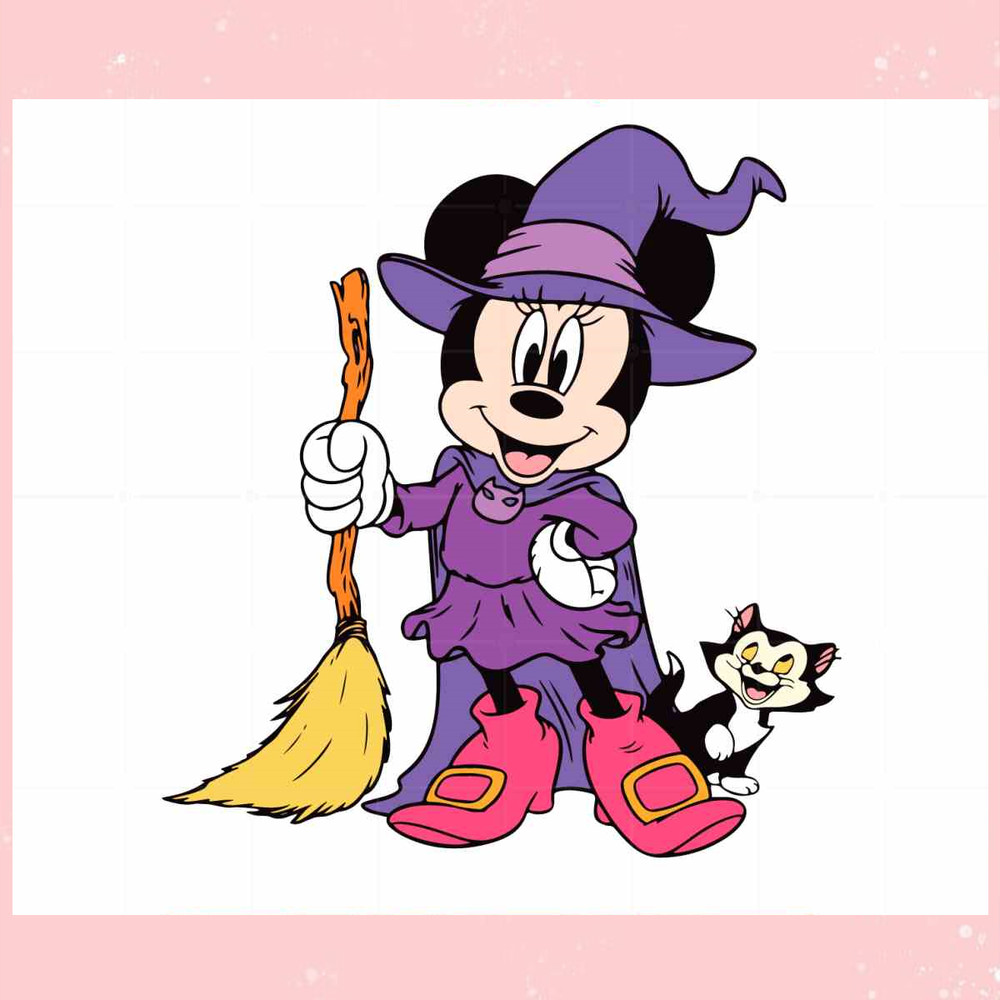 Halloween Minnie Mouse Funny Witch SVG Cat Mom Vector Cutting Files.jpg