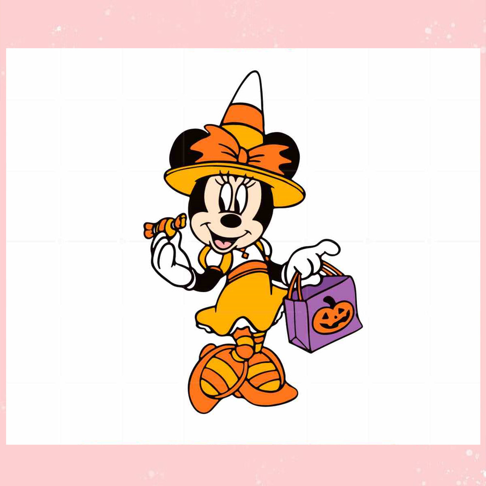 Halloween Minnie SVG Disney Candy Pumpkin Spice Vector Cutting Files.jpg