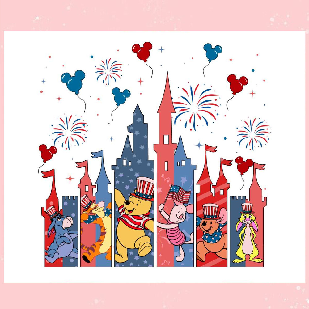 Happy 4th Of July Winnie The Pooh And Friend Patriot Day SVG.jpg