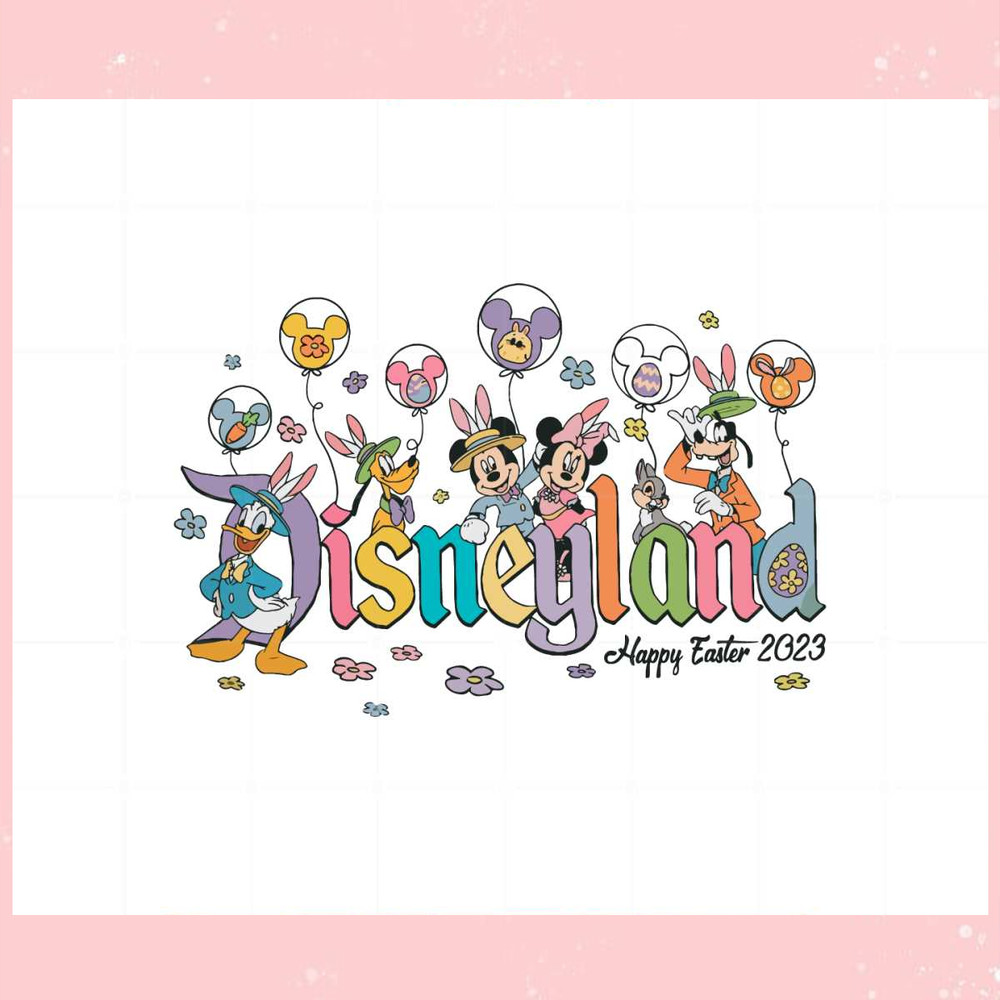 Happy Easter 2023 Disneyland Floral Mickey and Friend Svg.jpg