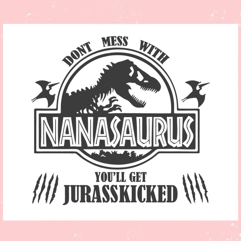 Jurassic Park Nanasaurus SVG Funny Jurassic Park SVG File.jpg