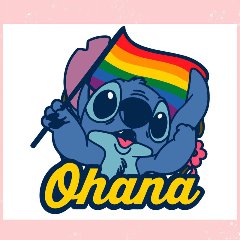 LGBT Flag Stitch Ohana SVG Pride Month SVG Digital File.jpg