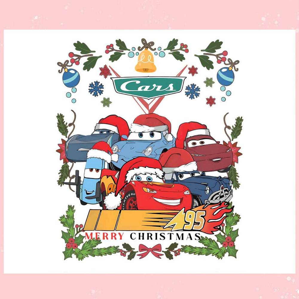 Lightning McQueen Tow Mater Cars Merry Christmas PNG.jpg
