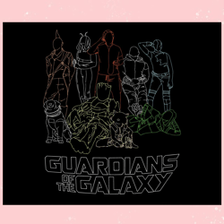 line drawing guardians of the galaxy vol 3 svg cutting files,disney svg, mickey mouse,princess, movie