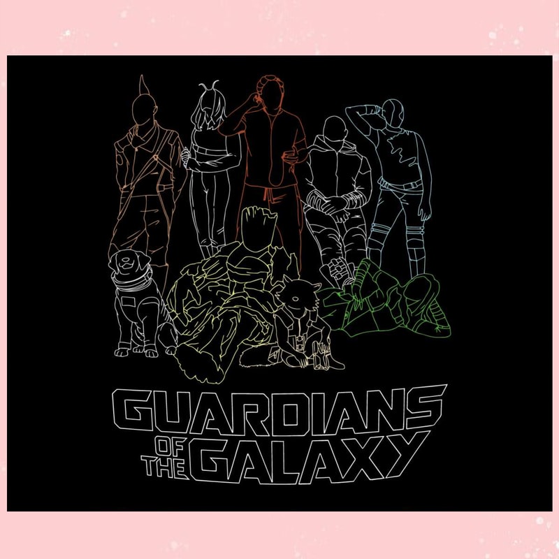 Line Drawing Guardians of the Galaxy Vol.3 SVG Cutting Files.jpg