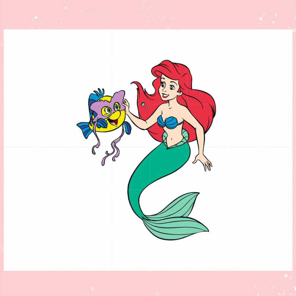 Little Mermaid Flounder Dinsey Character SVG for Cricut Sublimation Files.jpg