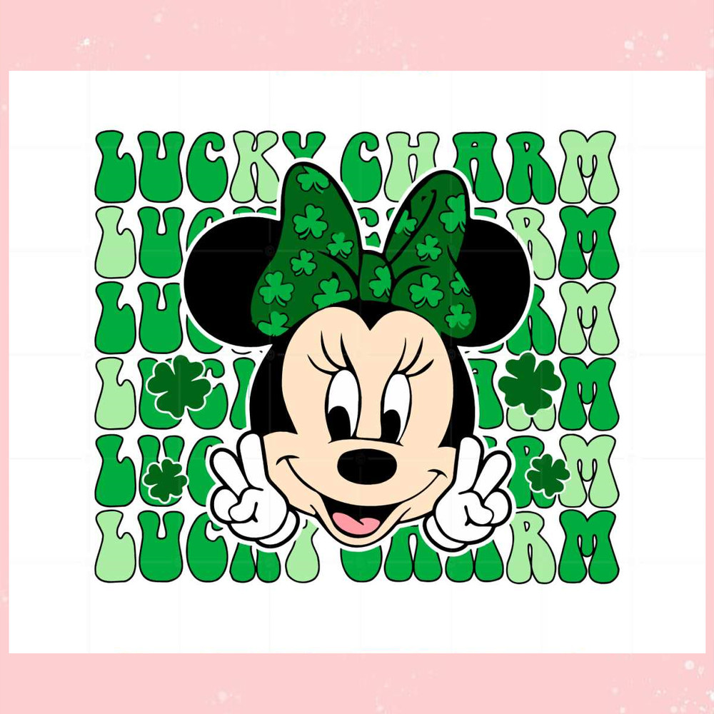 Lucky Charm Cute Minnie Mouse Shamrock SVG Cutting Files.jpg