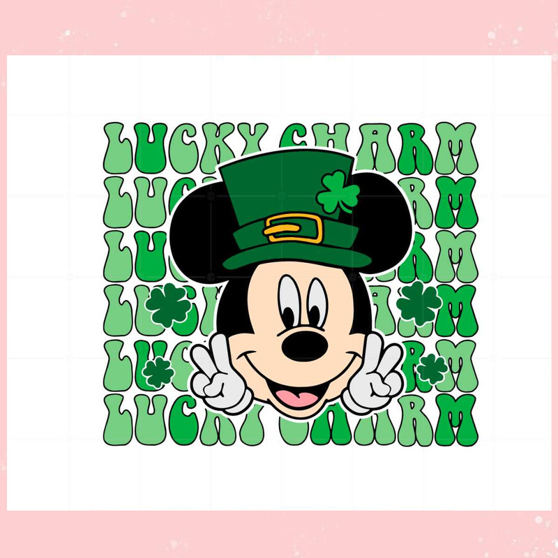 Lucky Charm Irish Mickey Mouse SVG Graphic Designs Files.jpg
