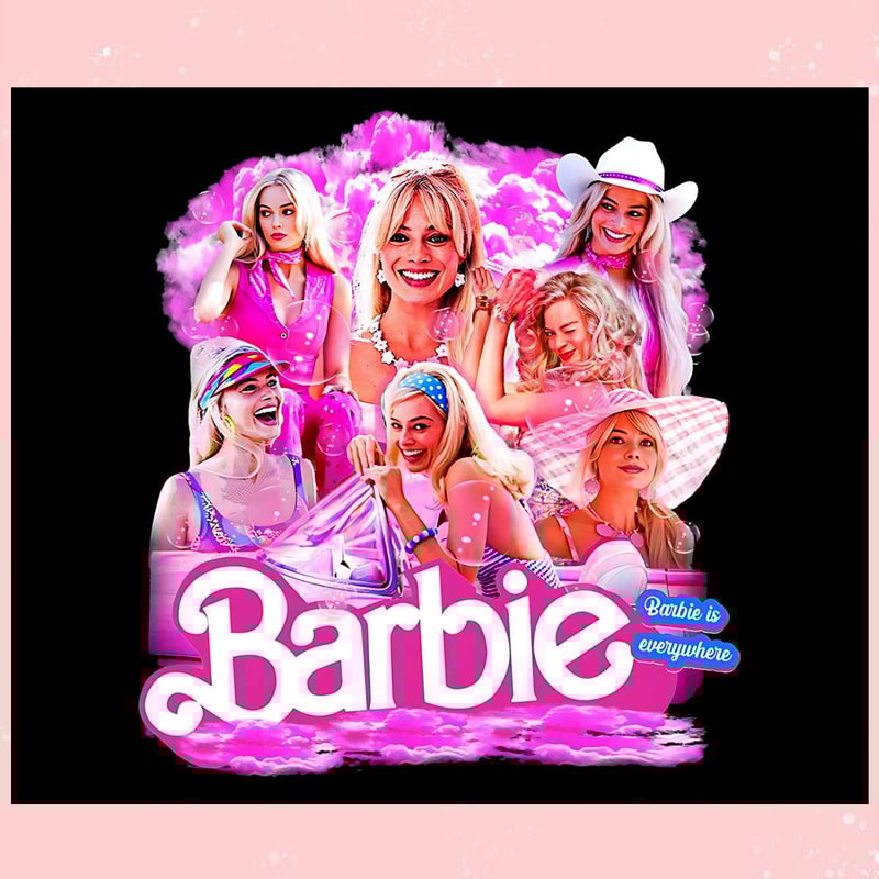 Margot Robbie Vintage Retro Barbie 2023 PNG Silhouette File.jpg