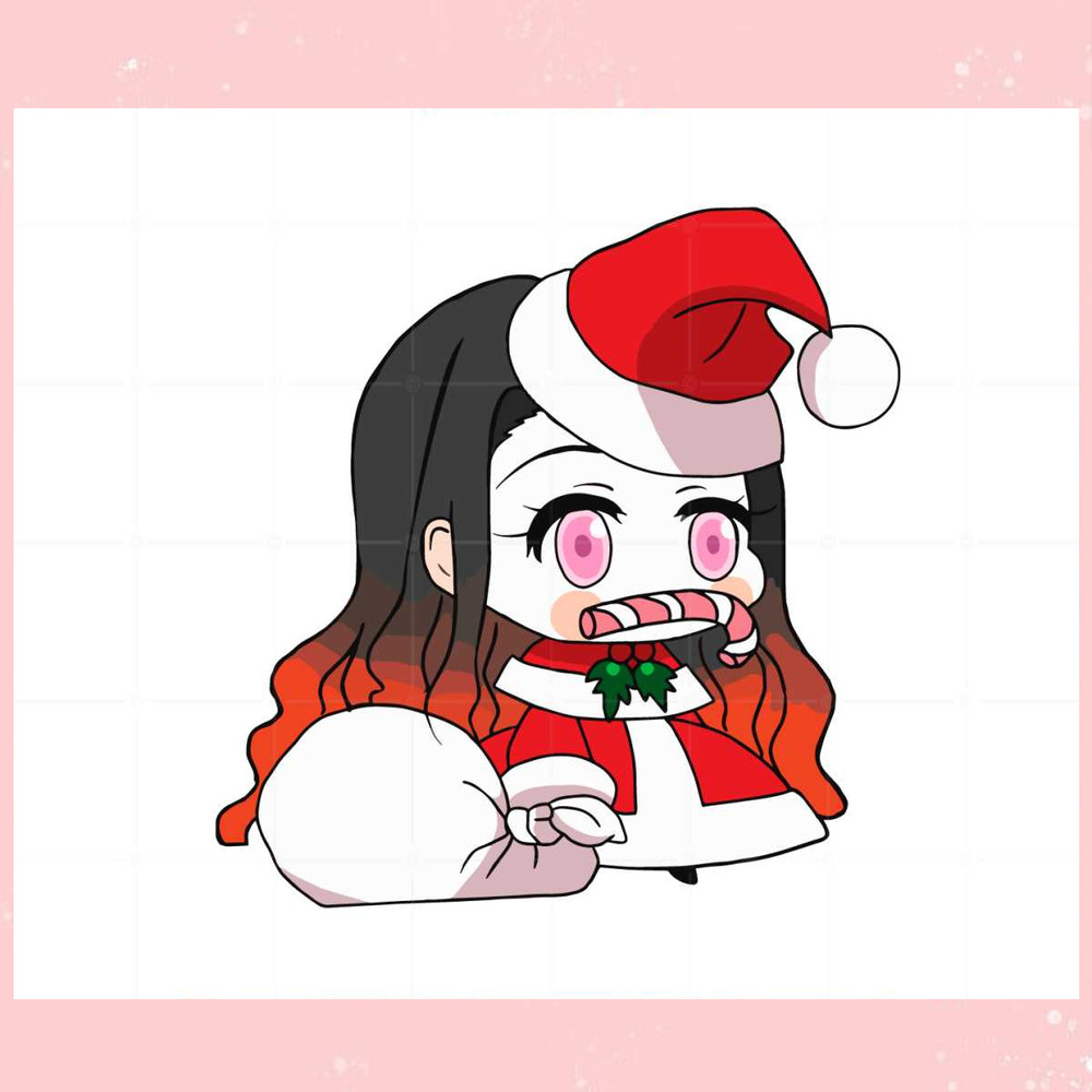 Merry Christmas From Nezuko Kamado Demon Slayer Svg.jpg