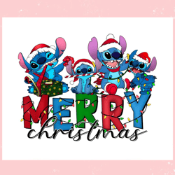 Merry Christmas Stitch Santa Hat PNG,Disney svg, Mickey mouse,Princess, Movie
