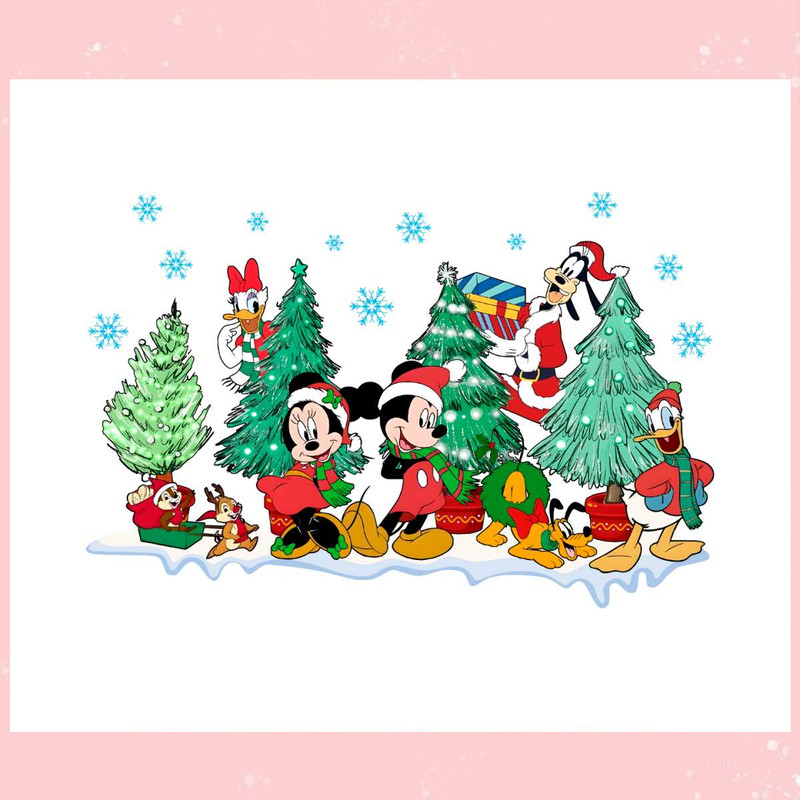 Mickey And Friends Disney Christmas Tree PNG.jpg