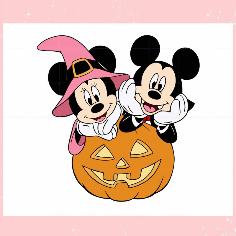 Mickey And Minnie Pumpkin Spice SVG Witch Halloween Cutting Files.jpg
