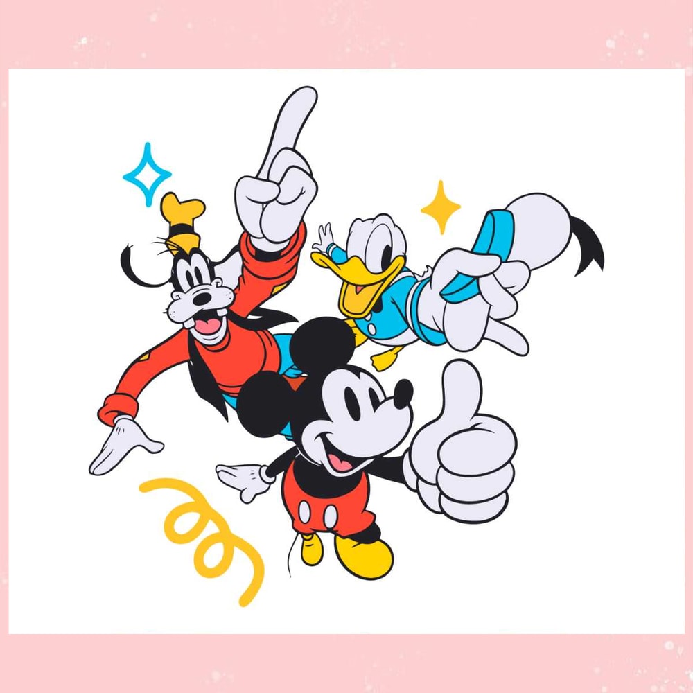 Mickey Goofy Donald Disney Friends SVG Digital Cricut File.jpg