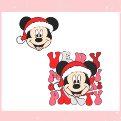 Mickey Merry Christmas Party SVG,Disney svg, Mickey mouse,Princess, Movie