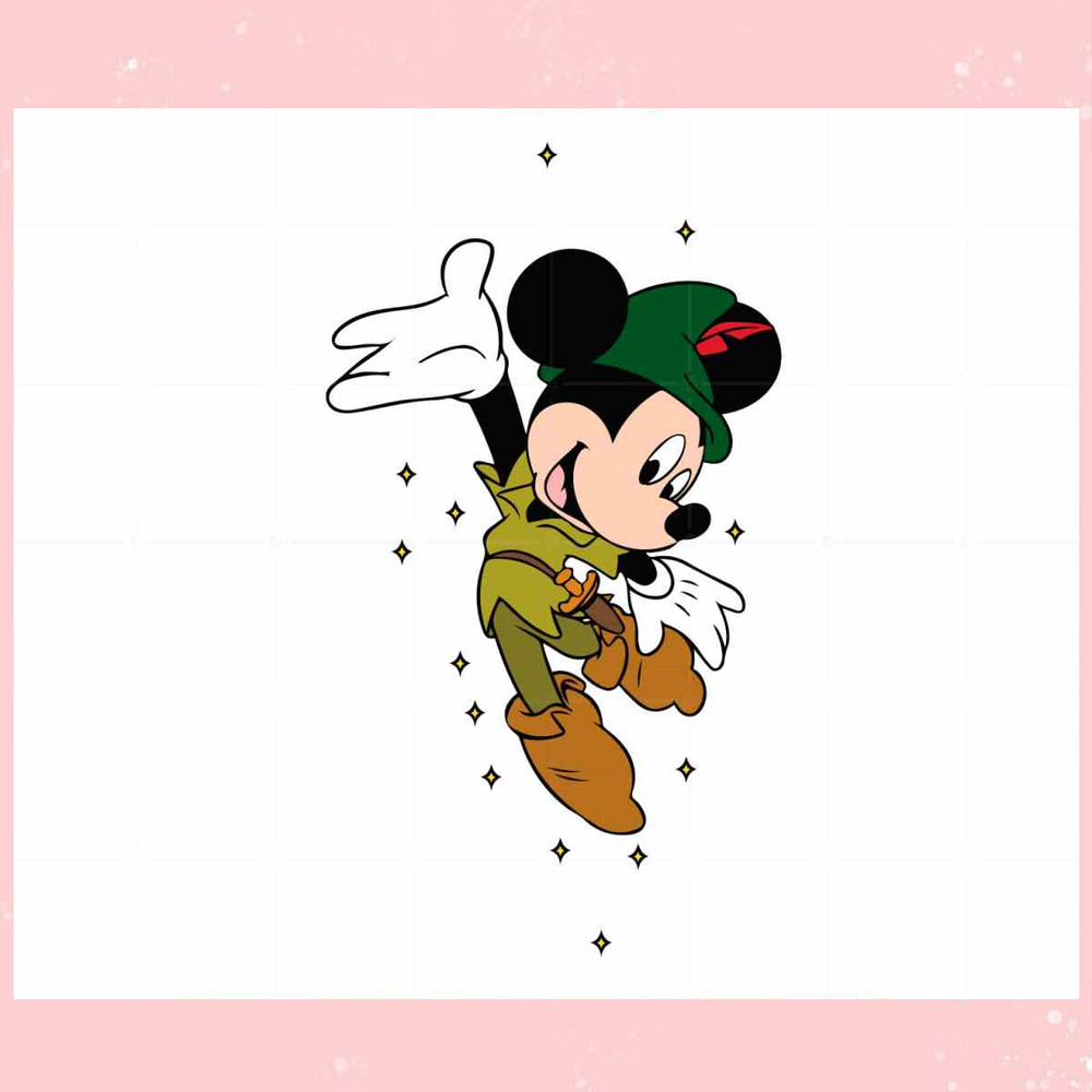 Mickey Peter Pan Disney Character SVG Graphic Designs Files.jpg
