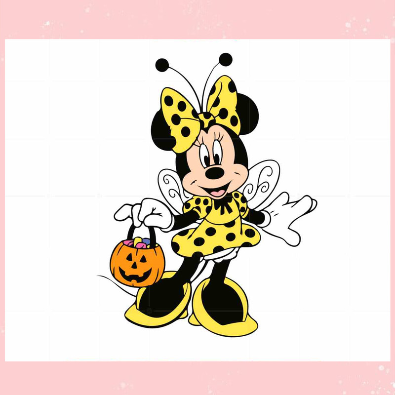 Minnie Mouse Bee SVG Cute Halloween Decor Disney Cutting Files.jpg