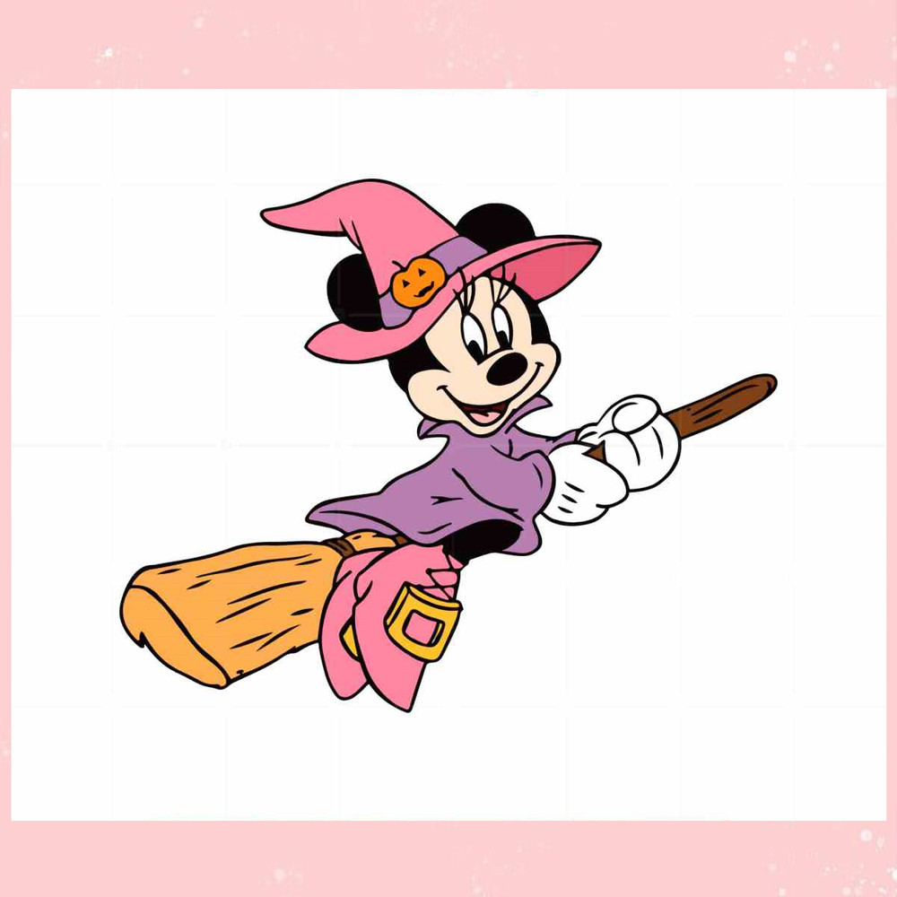 Minnie Mouse Cute Witch SVG Disney Halloween Cutting Files.jpg