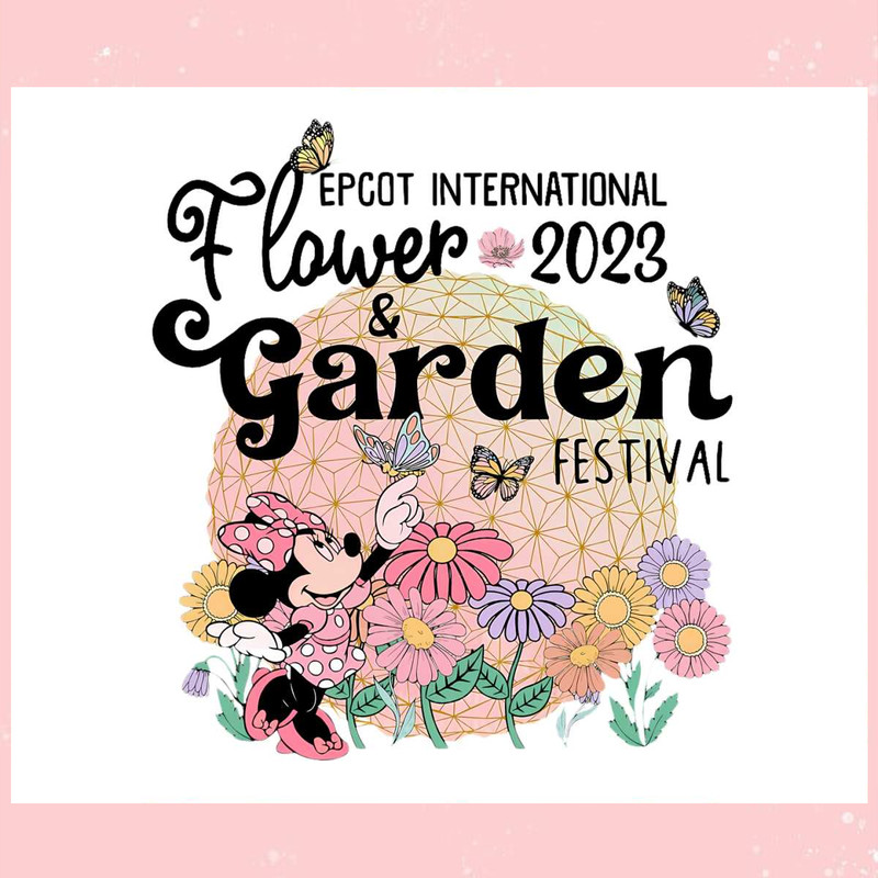 Minnie Mouse Disney Epcot International Flower And Garden 2023 PNG.jpg