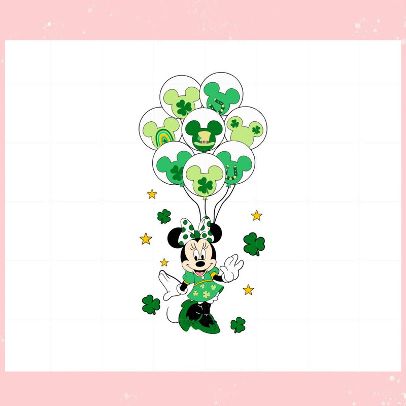 Minnie Mouse St Patrick's Day Shamrock Balloons SVG Cutting Files.jpg