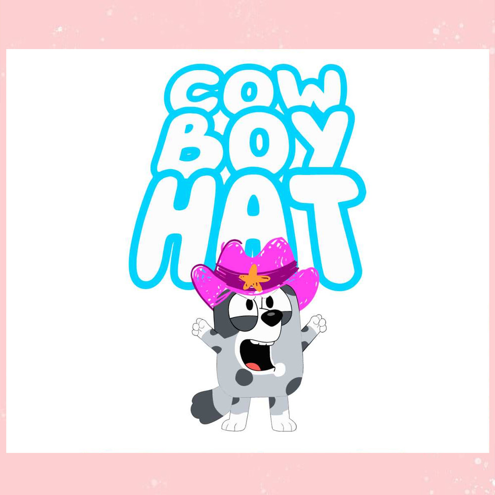 Muffin Cow Boy Hat Bluey Character SVG Graphic Design Files.jpg