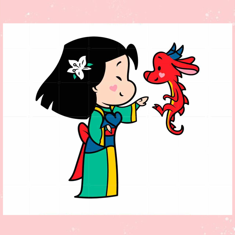 Mulan Chibi Disney Princess SVG Files for Cricut Sublimation Files.jpg